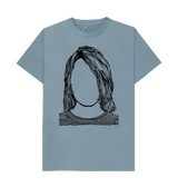 Stone Blue Printed T-shirt