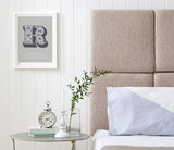 Pictures and Wall Art, Screen Printed Illustrated Letter R design in putty grey