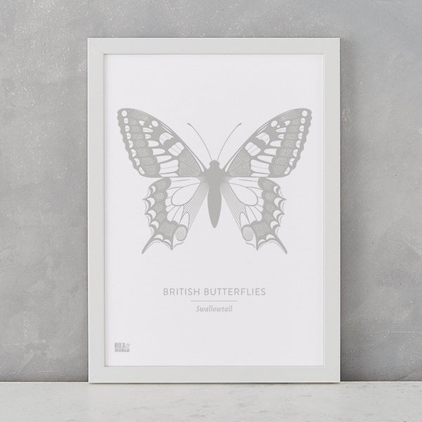British Butterflies Art Print, Screen Printed in the UK, deliver worldwide