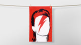 David Bowie Icon Tea Towel in Red