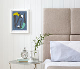 'Night Swimming' Art Print in Petrol Blue