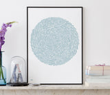 Wall Art ideas: Economical Screen Prints, Nest Print in Duck Egg Blue