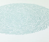 Close Up of Nest Print in Duck Egg Blue