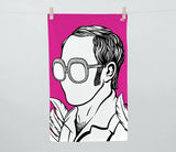 'Elton John' Tea Towel