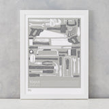 'Tools' The Work Bench Print in Putty