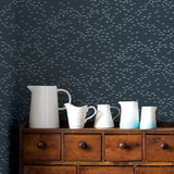 'Migrating Birds' Wallpaper in Slate Blue