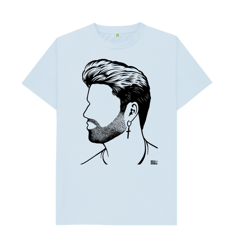 Sky Blue Printed T-shirt