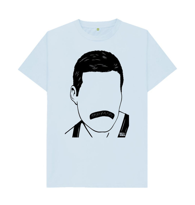 Sky Blue Freddie Mercury 'Queen' T-Shirt