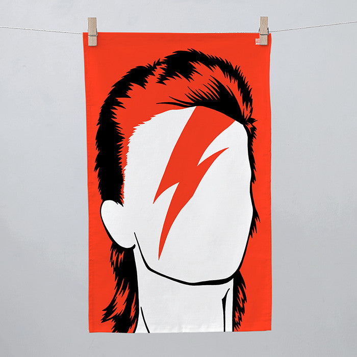 David Bowie, Rock Icon Tea Towel, Made in the Uk, deliver worldwide