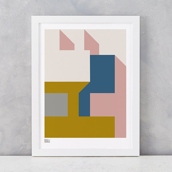 'Architecture 1' Art Print in Mustard