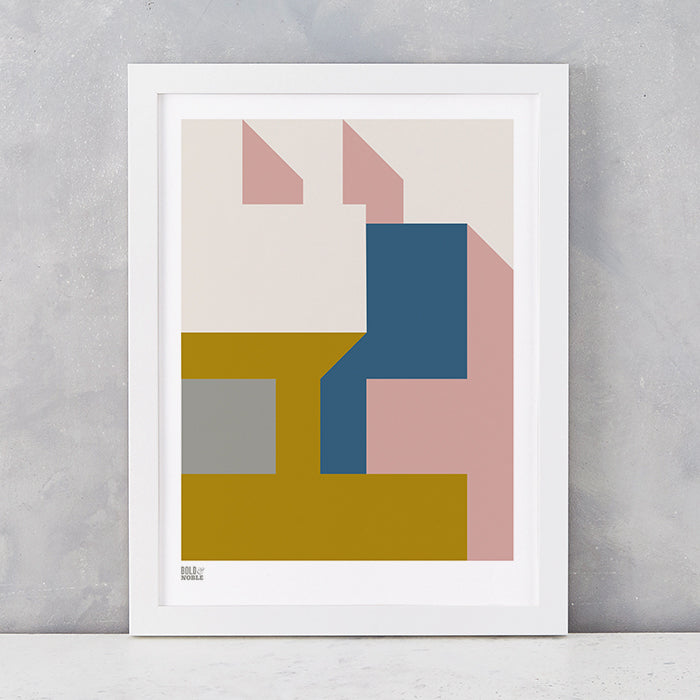 'Architecture 1' Art Print in Mustard