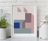 'Architecture 1' Art Print in Pink