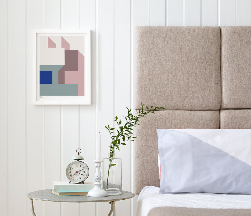 'Architecture 1' Art Print in Pink