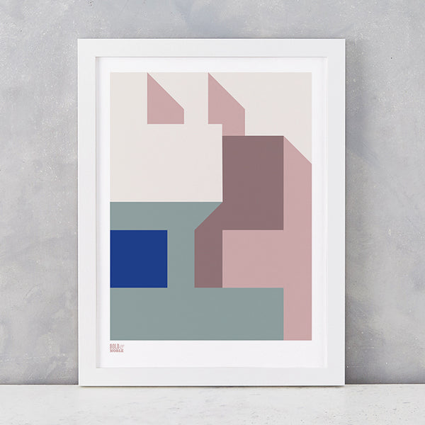'Architecture 1' Art Print in Pink