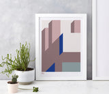 'Architecture 2' Art Print in Pink
