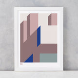 'Architecture 2' Art Print in Pink