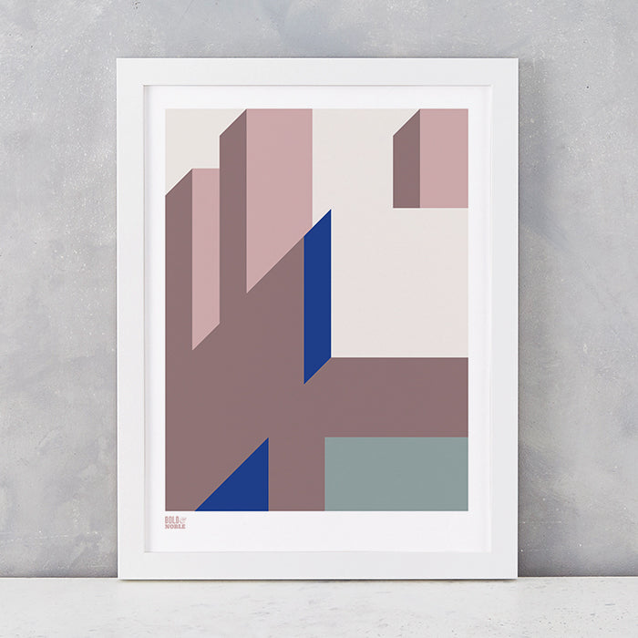 'Architecture 2' Art Print in Pink