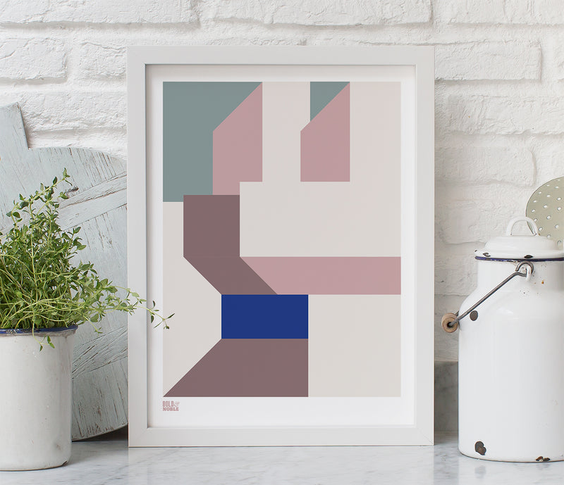 Architecture 3' Art Print in Pink