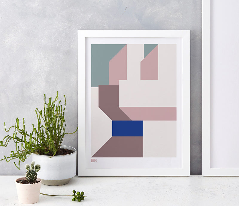 Architecture 3' Art Print in Pink