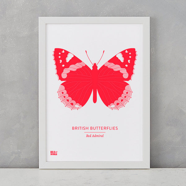 British Butterflies Art Print, Screen Printed in the UK, deliver worldwide