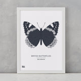 British Butterflies Art Print, Screen Printed in the UK, deliver worldwide