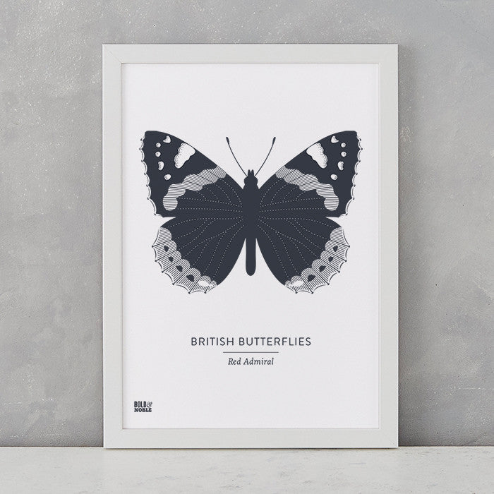 British Butterflies Art Print, Screen Printed in the UK, deliver worldwide