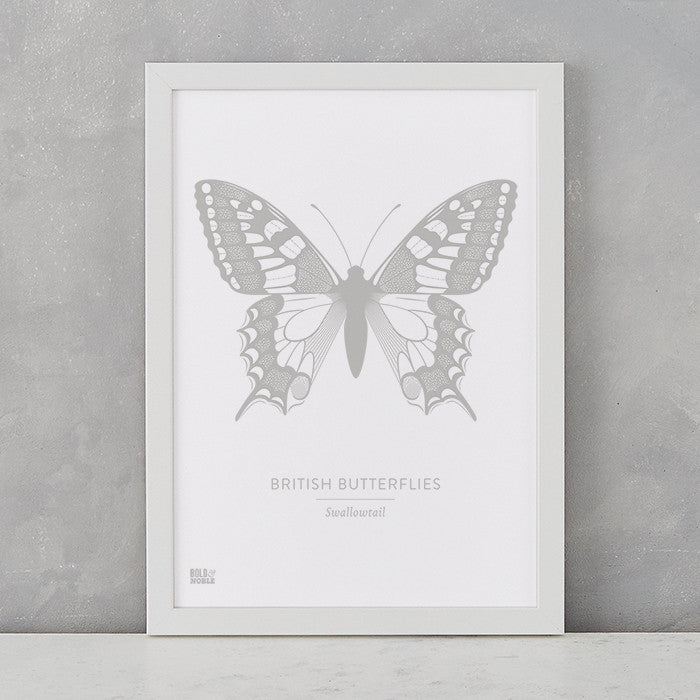 British Butterflies Art Print, Screen Printed in the UK, deliver worldwide