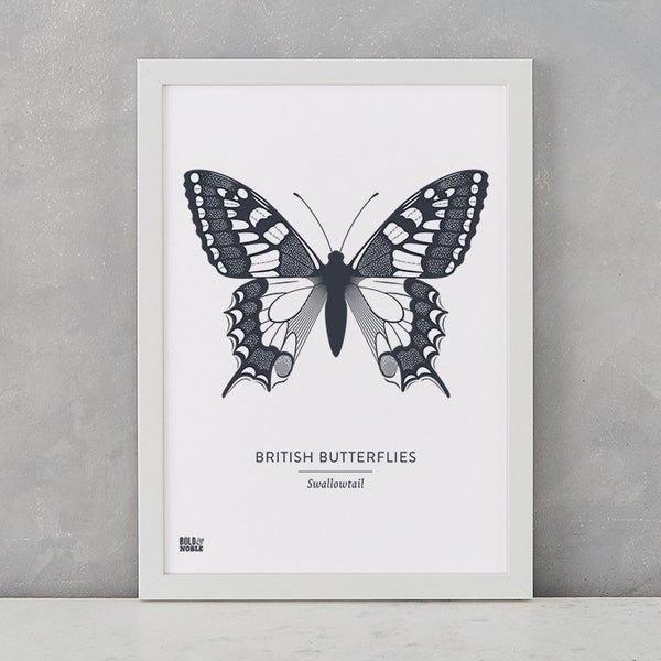 British Butterflies Art Print, Screen Printed in the UK, deliver worldwide
