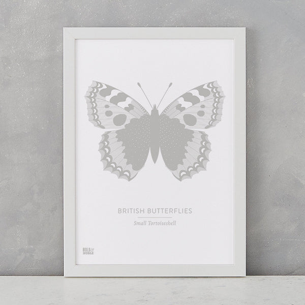 British Butterflies Art Print, Screen Printed in the UK, deliver worldwide