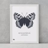 British Butterflies Art Print, Screen Printed in the UK, deliver worldwide