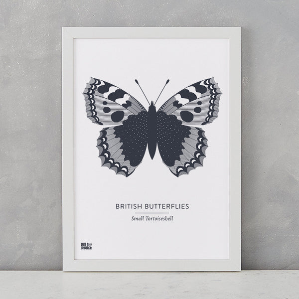 British Butterflies Art Print, Screen Printed in the UK, deliver worldwide