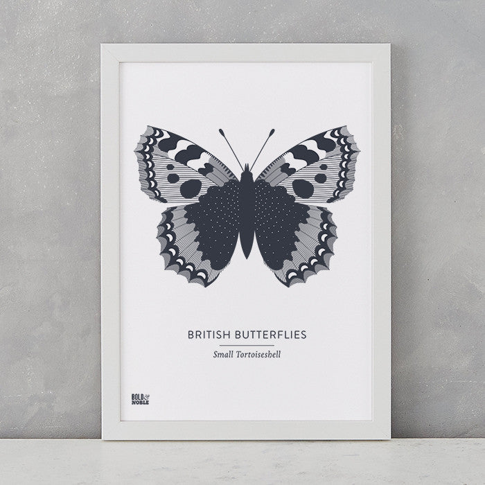 British Butterflies Art Print, Screen Printed in the UK, deliver worldwide