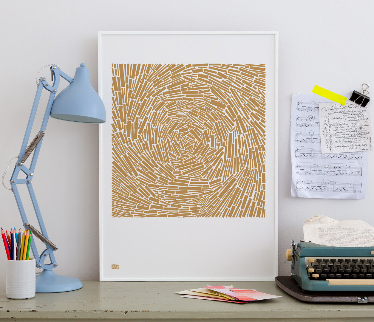 'Square Box' Abstract Art Print in Bronze – Bold & Noble