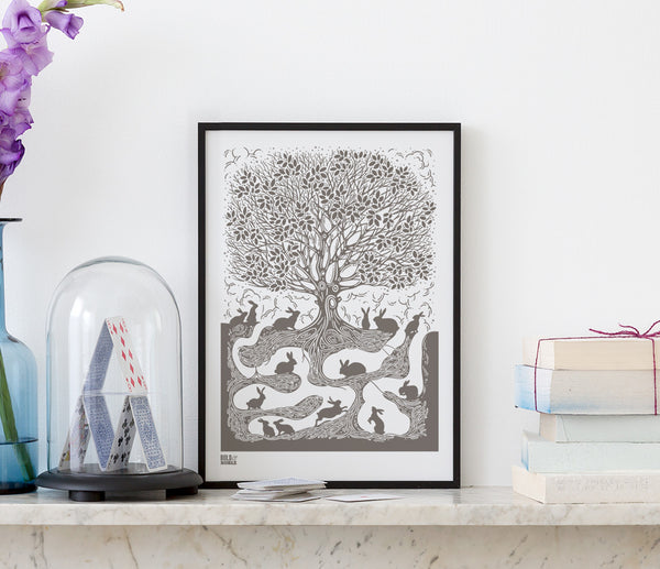 Wall art ideas, economical screen prints, Burrow artwork in putty
