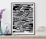 Wall Art ideas: Economical Screen Prints, Faster Geometric Screen Print in black and grey