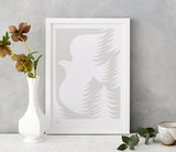 'Forest Dove' Art Print in Light Stone