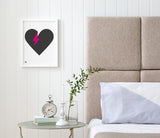 'Lightening Bolt Love' Art Print in Black