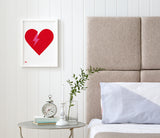 'Lightening Bolt Love' Art Print in Red