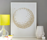 Pictures and Wall Art, Screen Printed Flocking Birds in Bronze