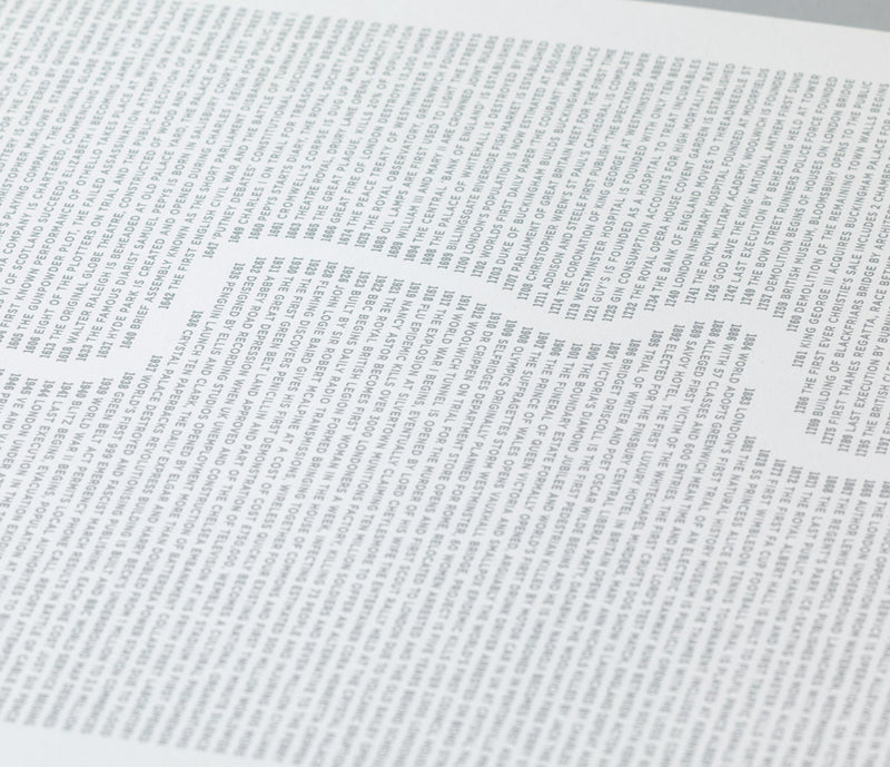 'London History Timeline' Print in Warm Grey