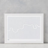London History TImeline Print in Warm Grey, screen printed on recycled card, deliver worldwide