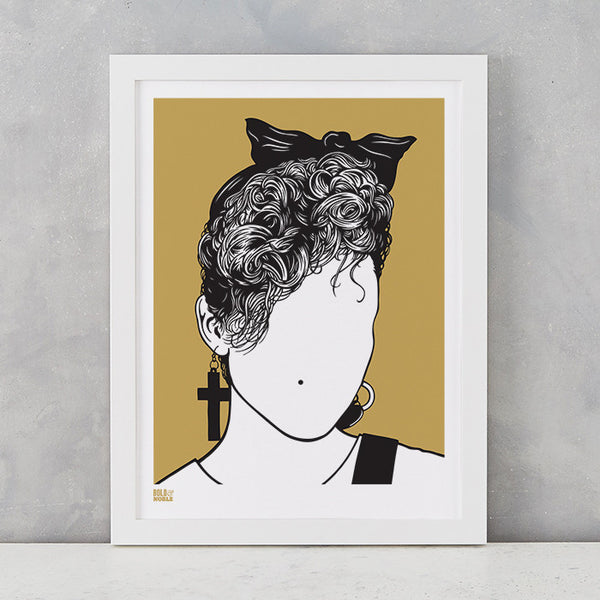 Madonna screen print in Bronze, on recycled card, delivered worldwide