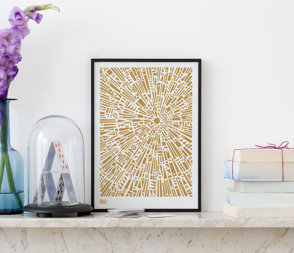 Wall Art ideas: Economical Screen Prints, Morning Light Print in Bronze