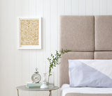 Morning Light Print in Bronze, screen printed on recycled card, deliver worldwide