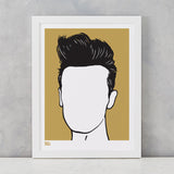 Morrissey screen print in Bronze, on recycled card, delivered worldwide