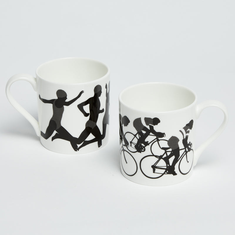 The Swimmers and The Cyclist mugs