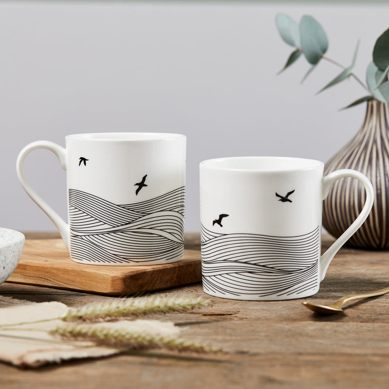 Coastal Sea Birds and Yachts Mugs