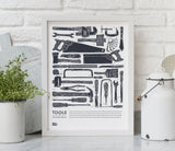 'Tools' The Work Bench Print in Sheer Slate