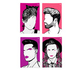 'George Michael, Madonna, Boy George and Grace Jones' Tea Towel Set