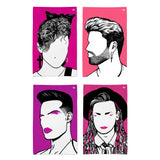 'George Michael, Madonna, Boy George and Grace Jones' Tea Towel Set